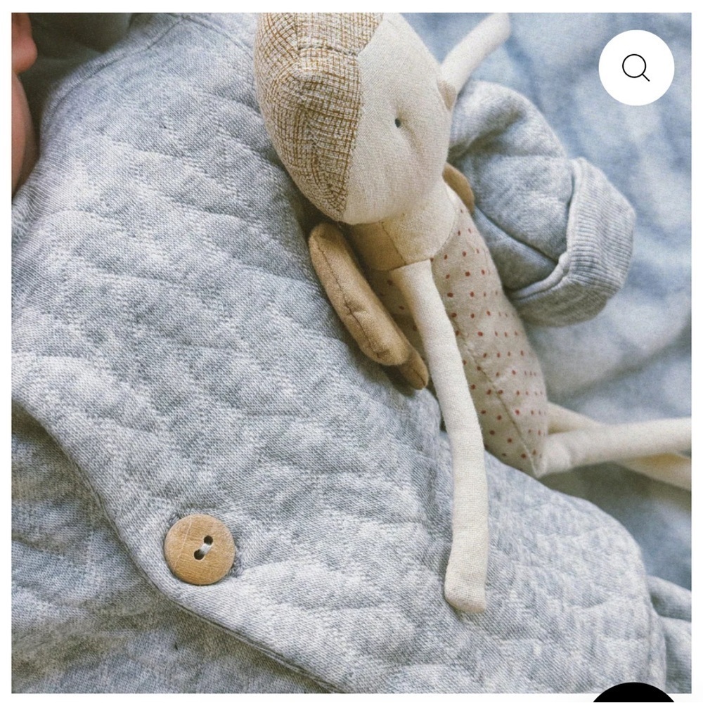 Gray Quilted Baby Outfit by message In A Bottle - Picture 3 of 11